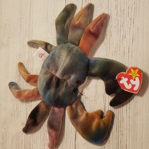 Ty Beanie Baby Claude the Crab Multi-colored Vintage 1996 P.E. Pellets